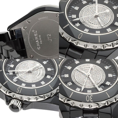 CHANEL J12 1.3" Center Diamond Watches H2122 Ceramic/Ceramic Ladies