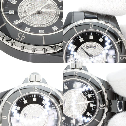 CHANEL J12 1.3" Center Diamond Watches H2122 Ceramic/Ceramic Ladies