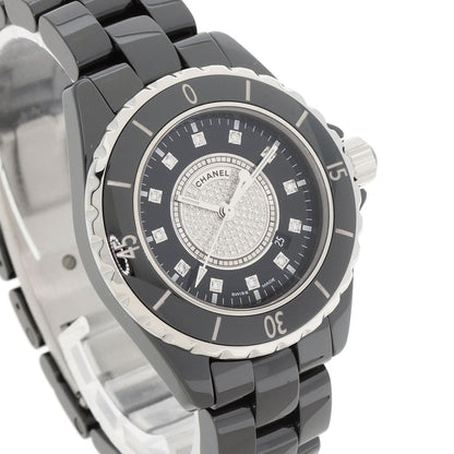 CHANEL J12 1.3" Center Diamond Watches H2122 Ceramic/Ceramic Ladies
