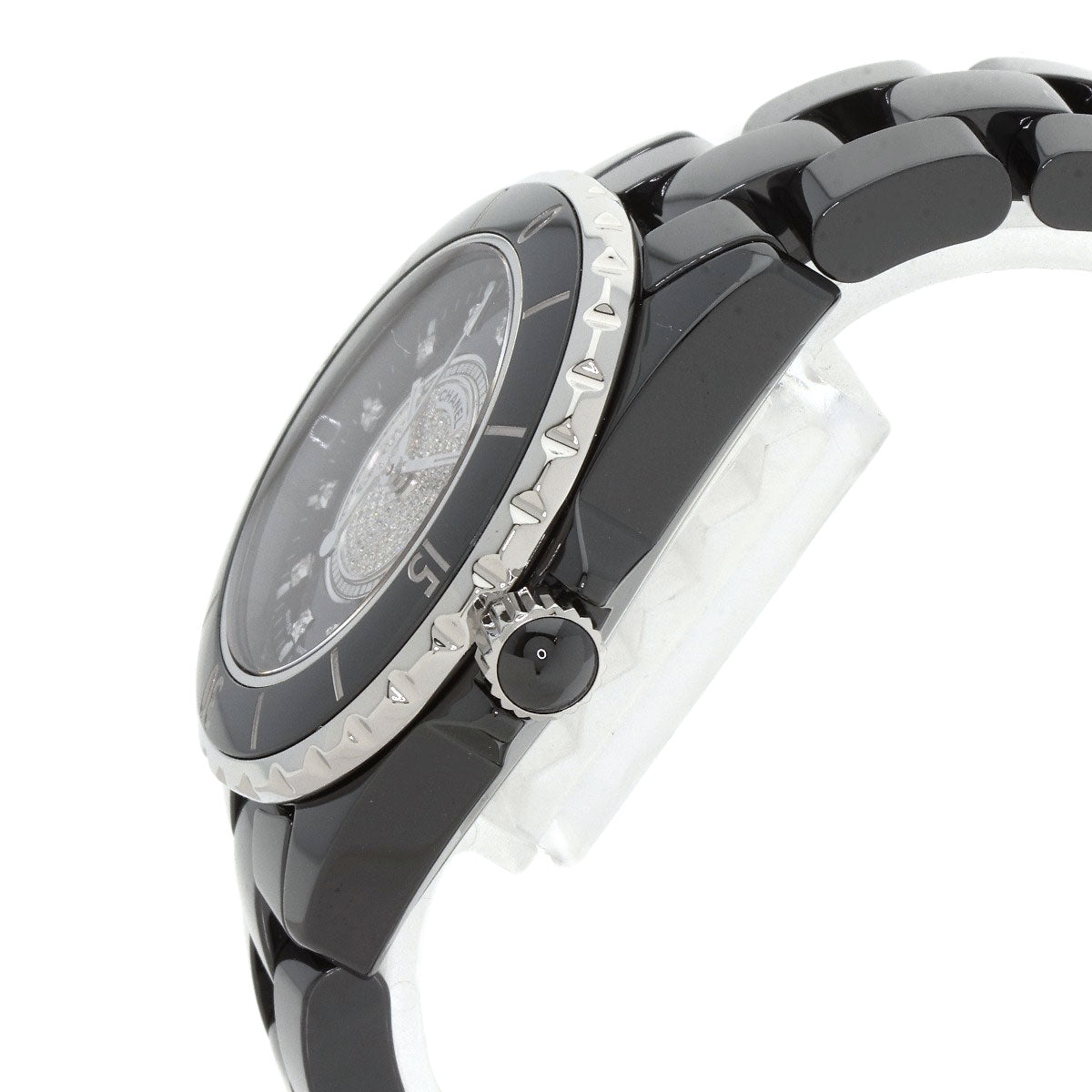 CHANEL J12 1.3" Center Diamond Watches H2122 Ceramic/Ceramic Ladies
