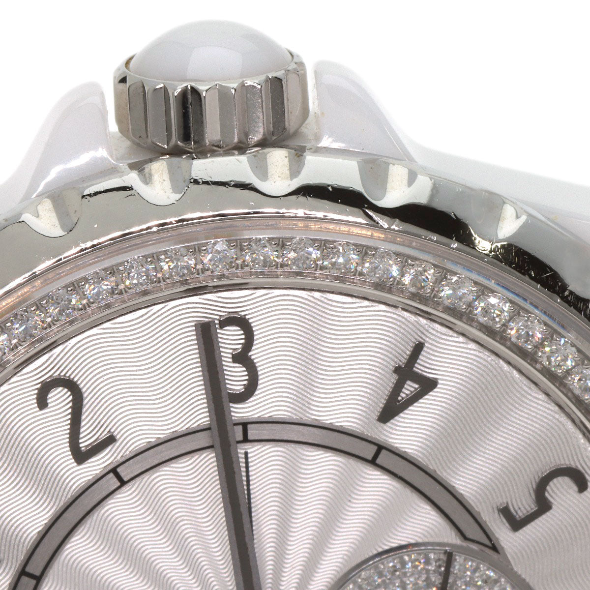 CHANEL J12-365 Diamond White Ceramic Watches H3841 Ceramic/Ceramic Boys