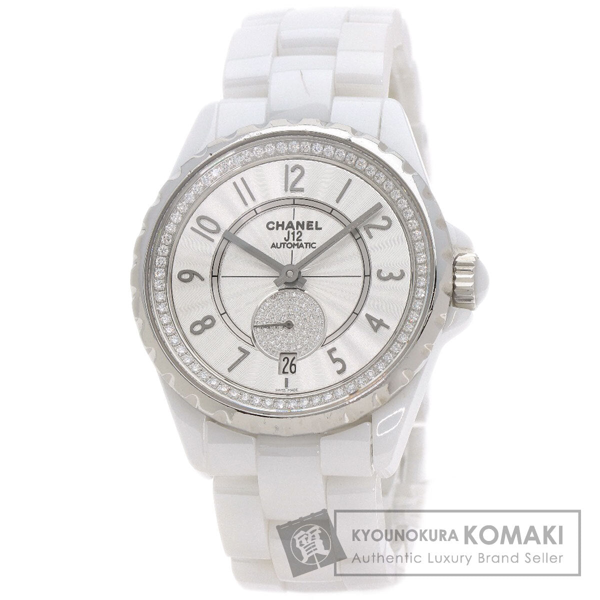 CHANEL J12-365 Diamond White Ceramic Watches H3841 Ceramic/Ceramic Boys