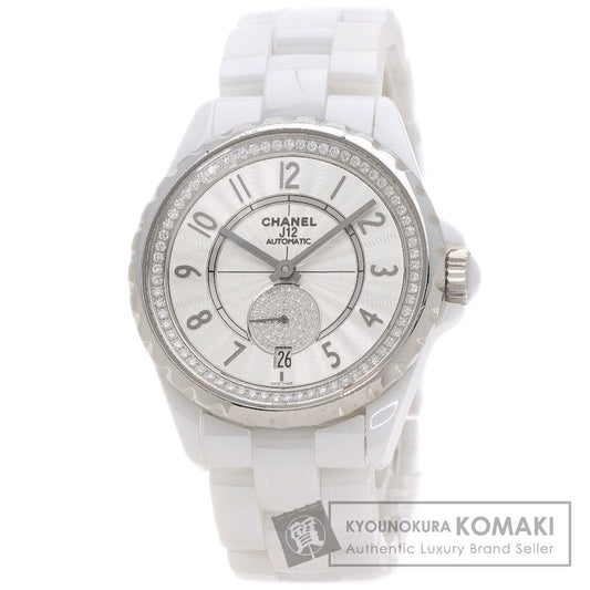 CHANEL J12-365 Diamond White Ceramic Watches H3841 Ceramic/Ceramic Boys
