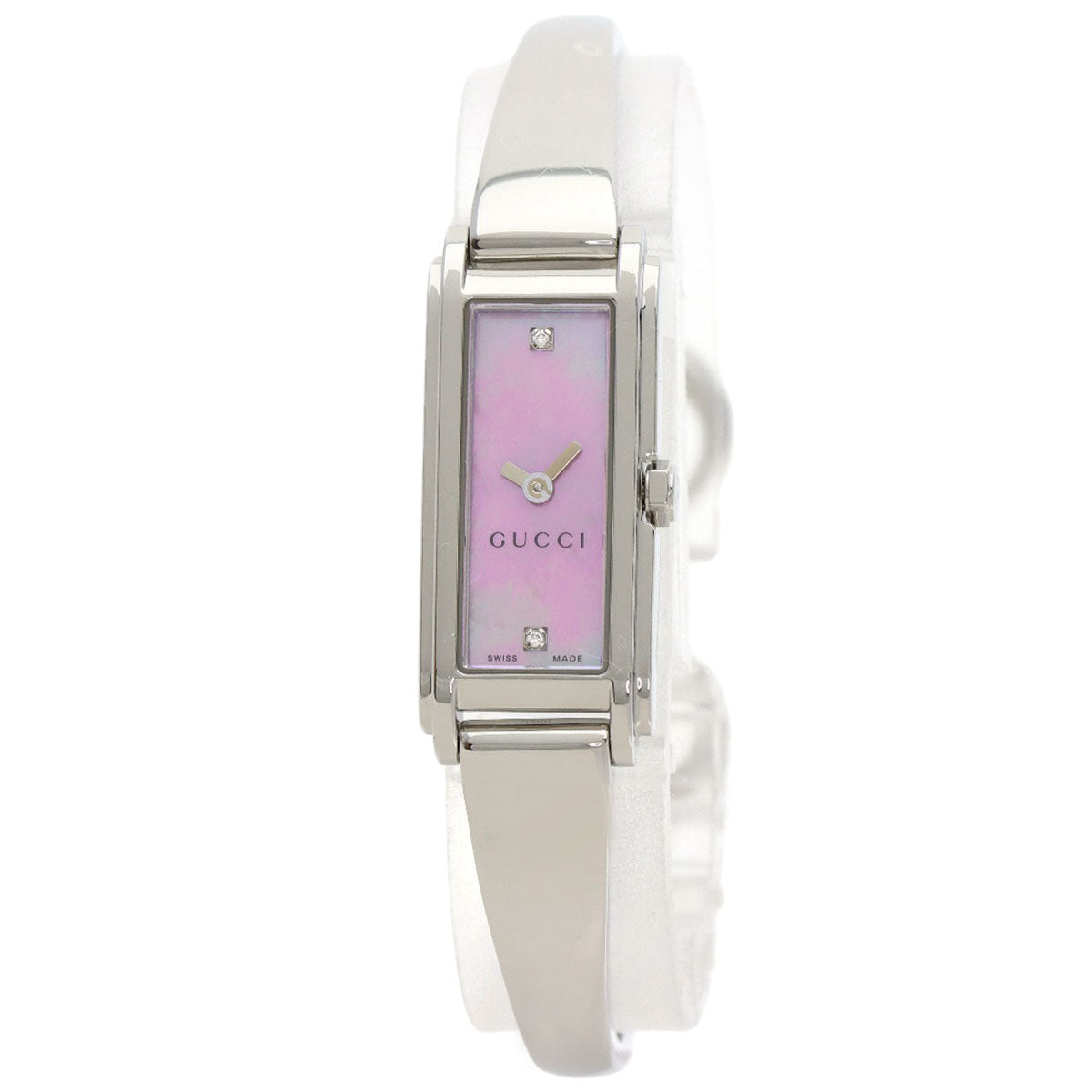 GUCCI G-Line 2P Diamond Watches 109 Stainless Steel/Stainless Steel Ladies