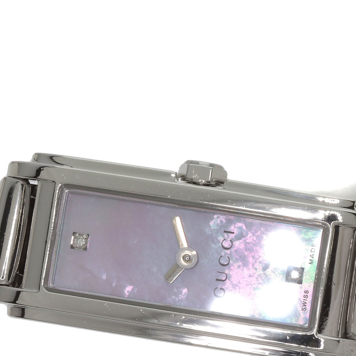 GUCCI G-Line 2P Diamond Watches 109 Stainless Steel/Stainless Steel Ladies