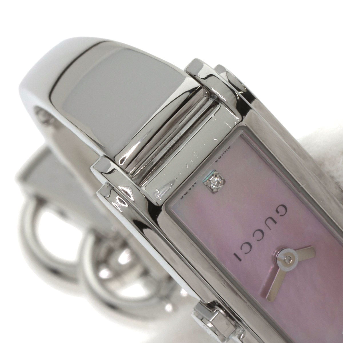 GUCCI G-Line 2P Diamond Watches 109 Stainless Steel/Stainless Steel Ladies