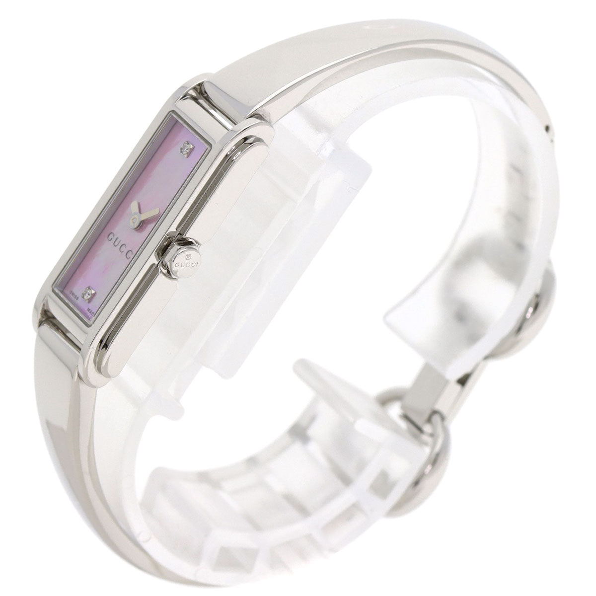 GUCCI G-Line 2P Diamond Watches 109 Stainless Steel/Stainless Steel Ladies