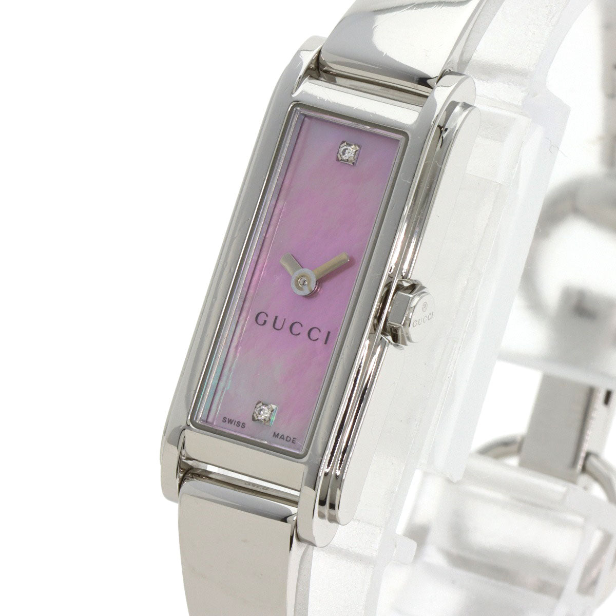 GUCCI G-Line 2P Diamond Watches 109 Stainless Steel/Stainless Steel Ladies