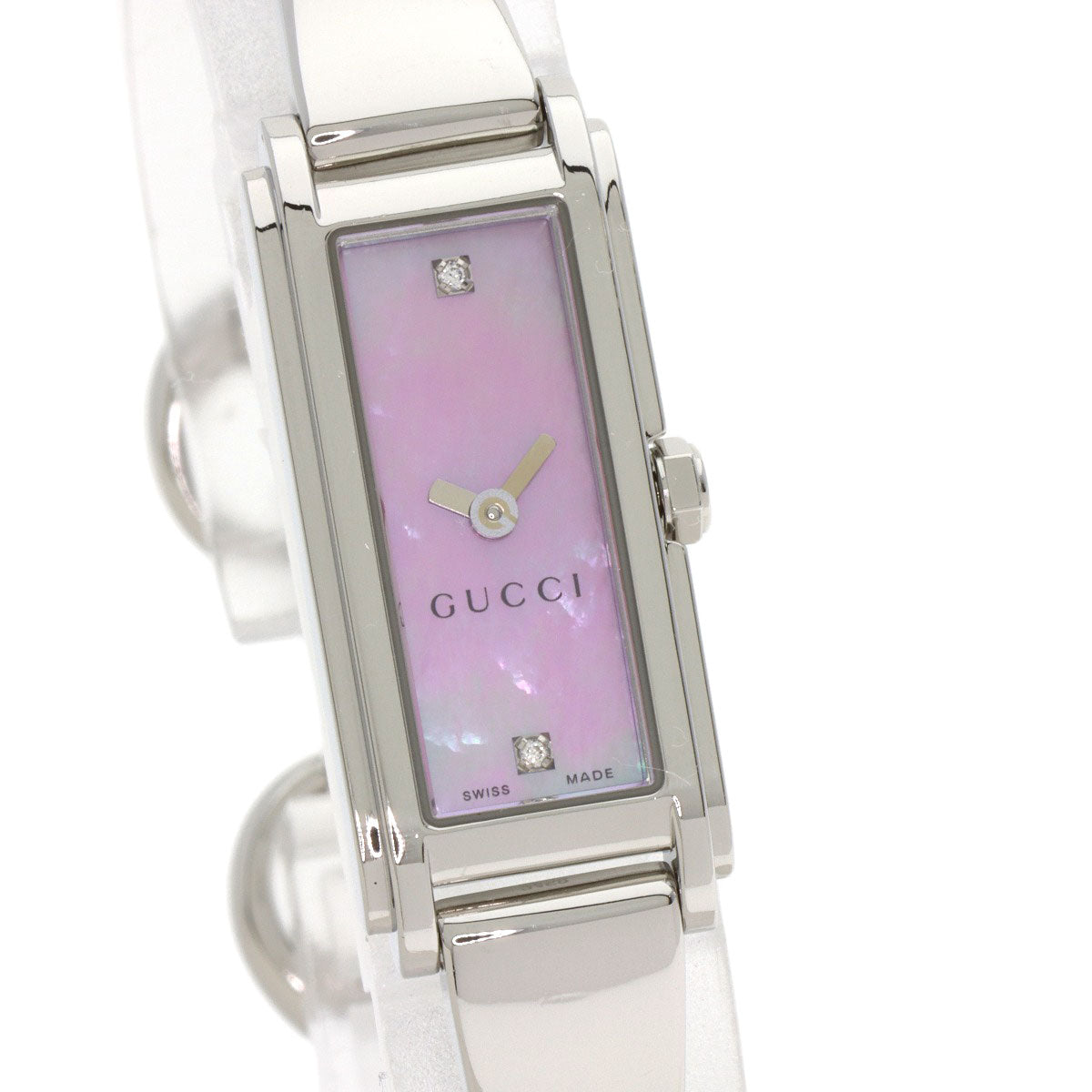 GUCCI G-Line 2P Diamond Watches 109 Stainless Steel/Stainless Steel Ladies