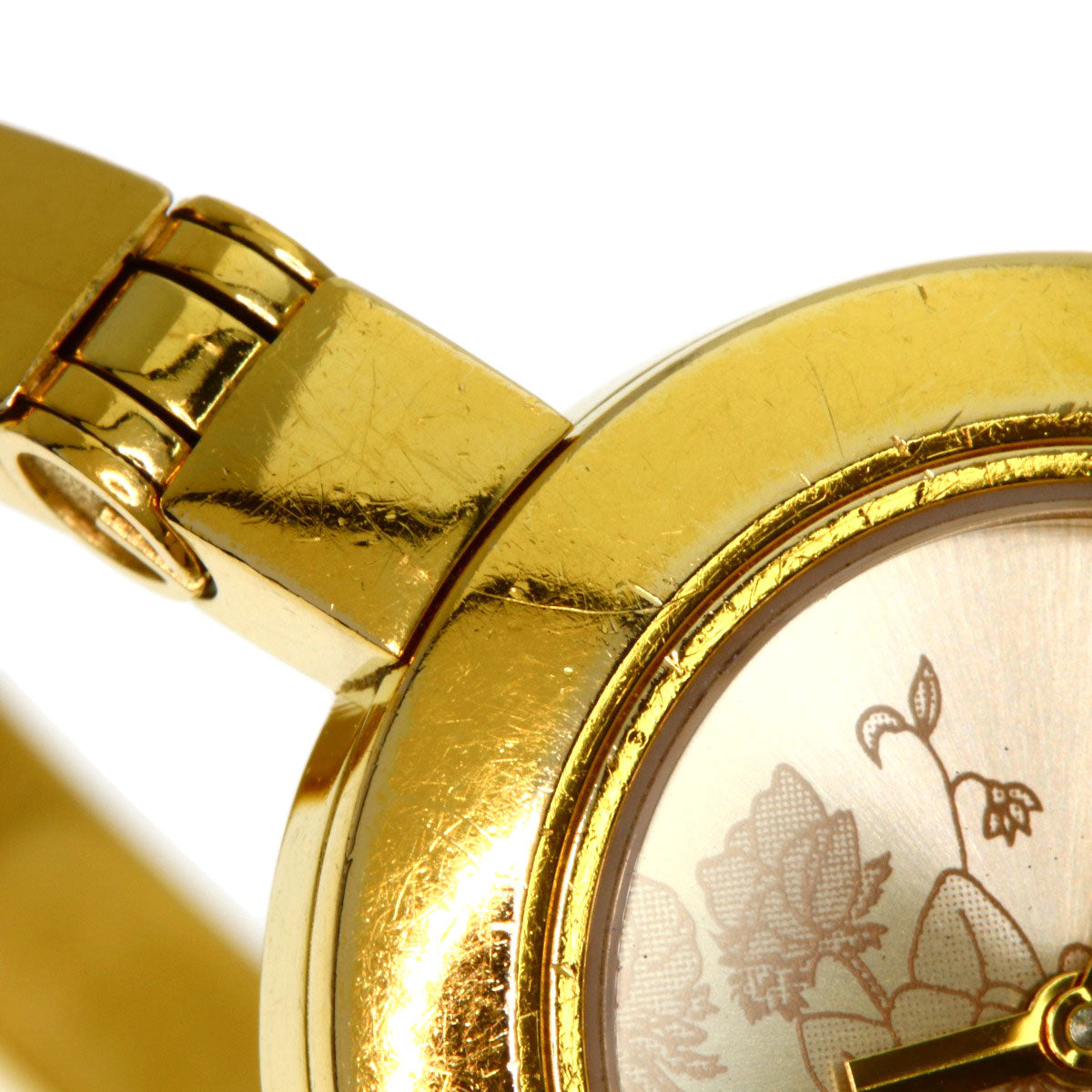 GUCCI Flora Round Face Watches 105 Gold Plated/Gold Plated Ladies
