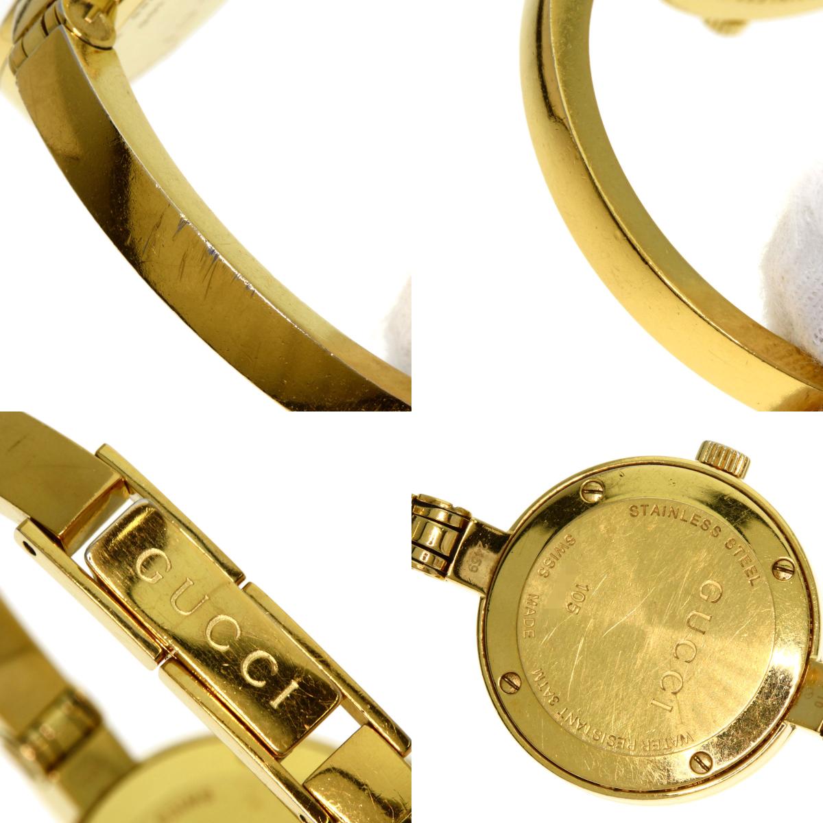 GUCCI Flora Round Face Watches 105 Gold Plated/Gold Plated Ladies