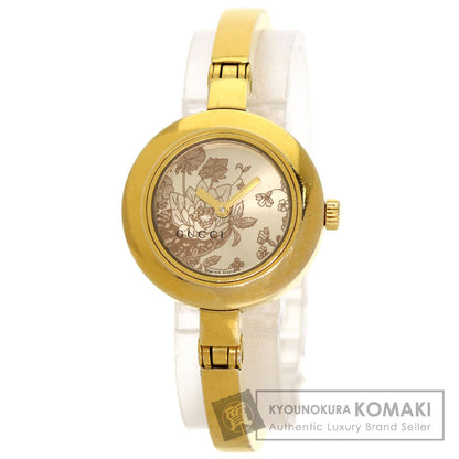 GUCCI Flora Round Face Watches 105 Gold Plated/Gold Plated Ladies