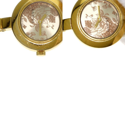 GUCCI Flora Round Face Watches 105 Gold Plated/Gold Plated Ladies
