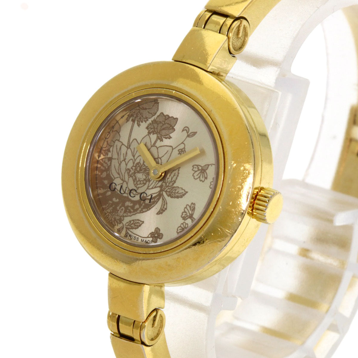 GUCCI Flora Round Face Watches 105 Gold Plated/Gold Plated Ladies