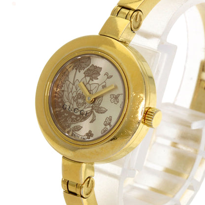 GUCCI Flora Round Face Watches 105 Gold Plated/Gold Plated Ladies