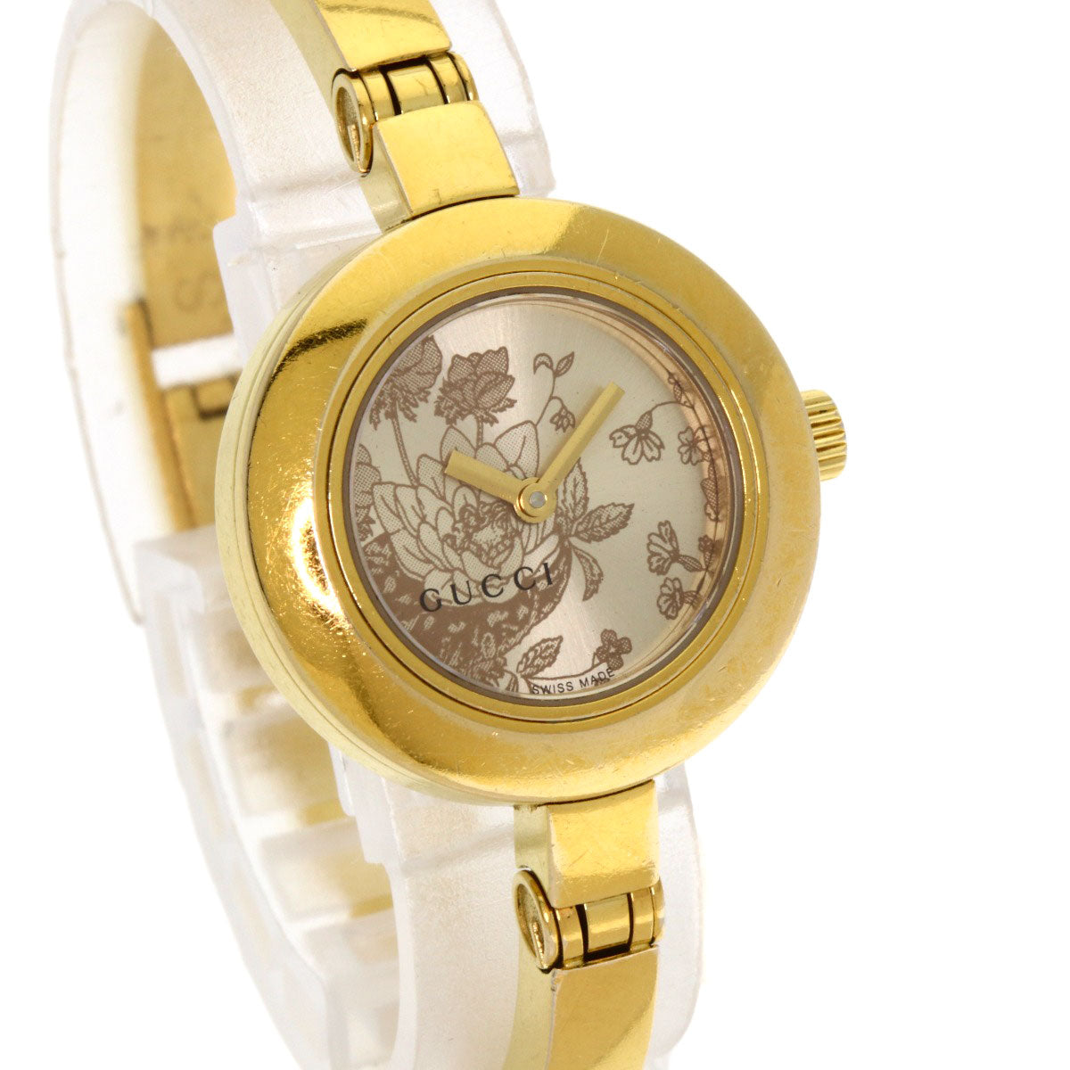 GUCCI Flora Round Face Watches 105 Gold Plated/Gold Plated Ladies