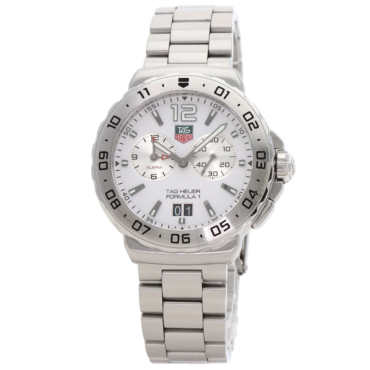TAG HEUER FORMULA1 Grand Date Alarm Watches WAU111B Stainless Steel/Stainless Steel mens