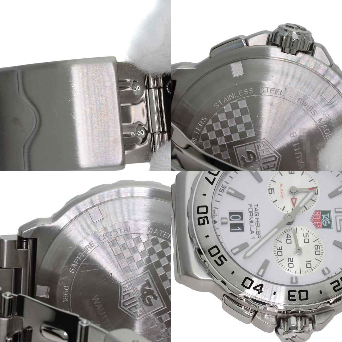 TAG HEUER FORMULA1 Grand Date Alarm Watches WAU111B Stainless Steel/Stainless Steel mens