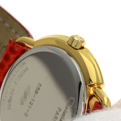 CHRISTIAN DIOR Round face Watches D58-121-2 Stainless Steel/Leather Ladies