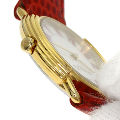 CHRISTIAN DIOR Round face Watches D58-121-2 Stainless Steel/Leather Ladies