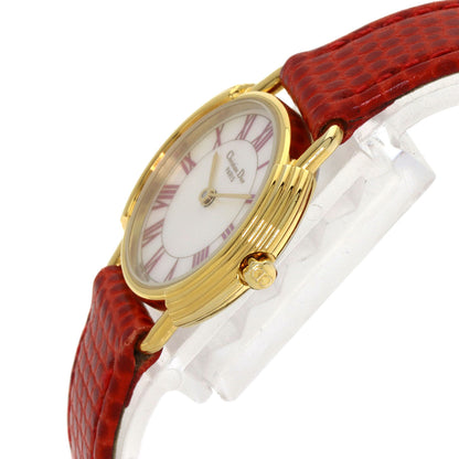 CHRISTIAN DIOR Round face Watches D58-121-2 Stainless Steel/Leather Ladies