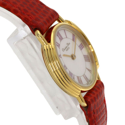 CHRISTIAN DIOR Round face Watches D58-121-2 Stainless Steel/Leather Ladies