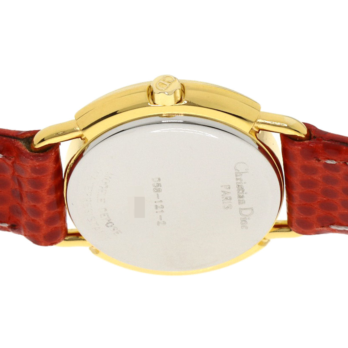 CHRISTIAN DIOR Round face Watches D58-121-2 Stainless Steel/Leather Ladies