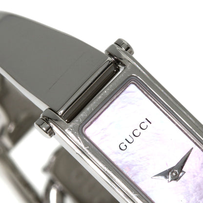 GUCCI Square Face Bangle with Pink Shell Watches 1500L Stainless Steel/Stainless Steel Ladies