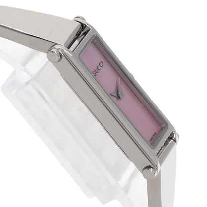 GUCCI Square Face Bangle with Pink Shell Watches 1500L Stainless Steel/Stainless Steel Ladies
