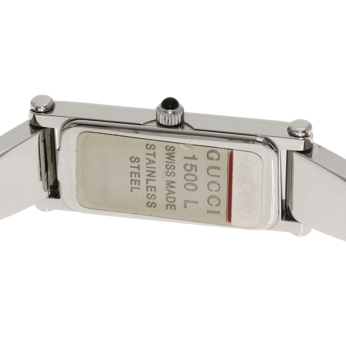 GUCCI Square Face Bangle with Pink Shell Watches 1500L Stainless Steel/Stainless Steel Ladies