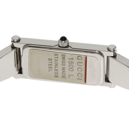 GUCCI Square Face Bangle with Pink Shell Watches 1500L Stainless Steel/Stainless Steel Ladies