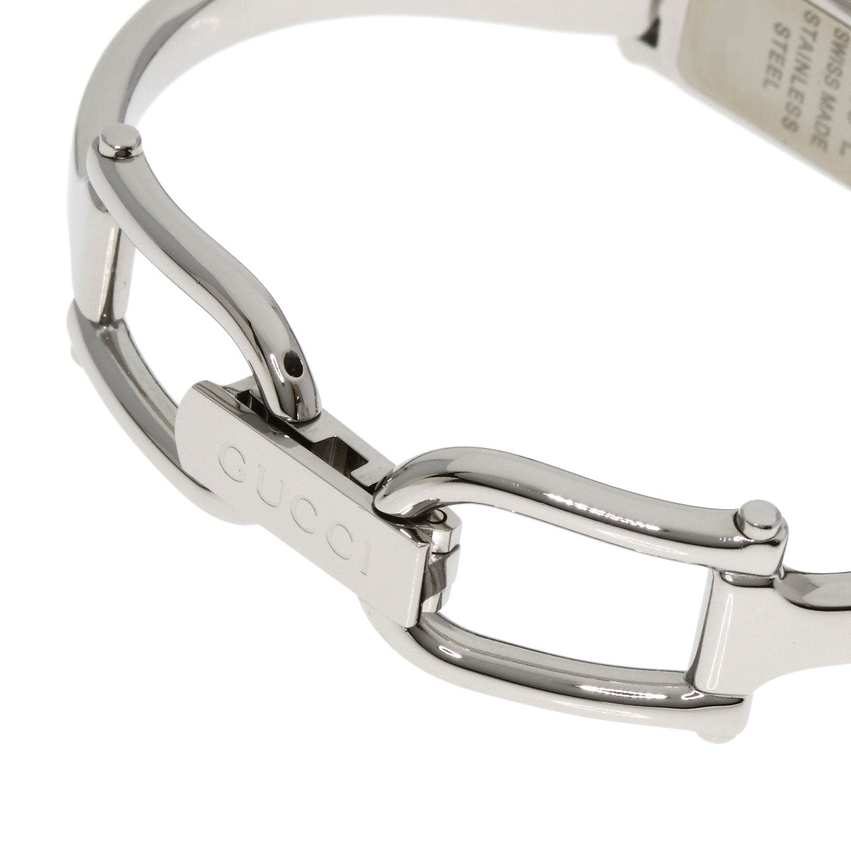 GUCCI Square Face Bangle with Pink Shell Watches 1500L Stainless Steel/Stainless Steel Ladies