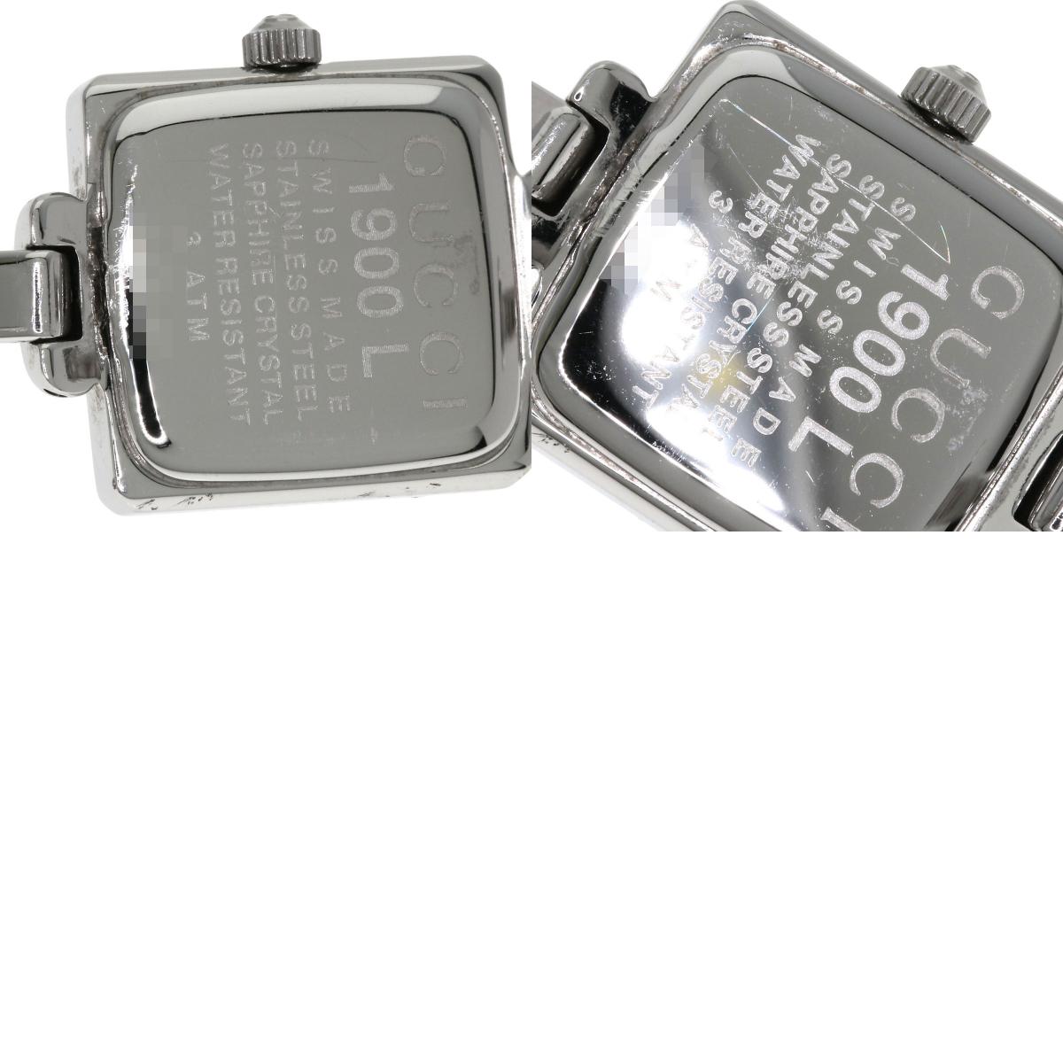GUCCI Square face Watches 1900L Stainless Steel/Stainless Steel Ladies