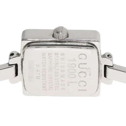 GUCCI Square face Watches 1900L Stainless Steel/Stainless Steel Ladies