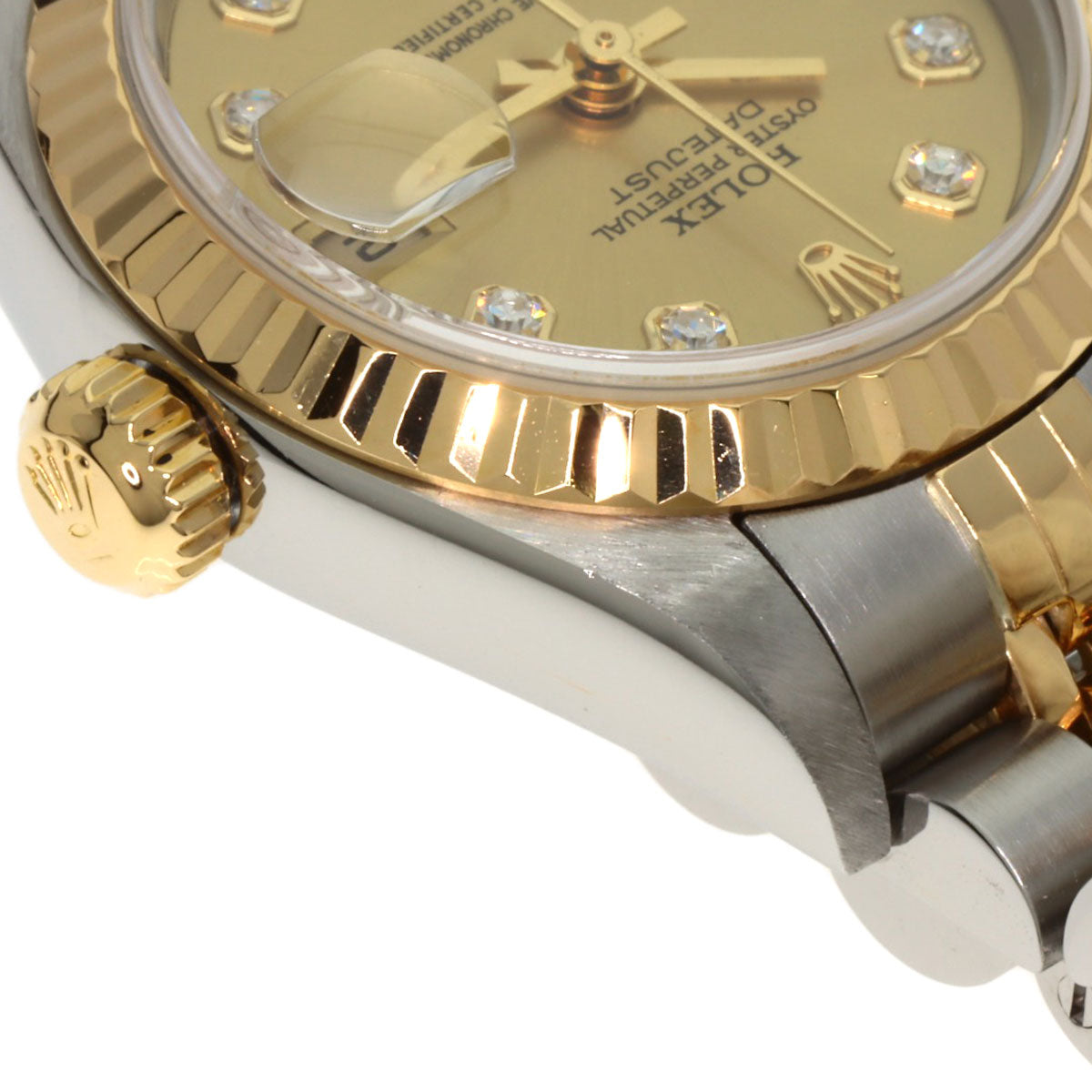 ROLEX DATEJUST 10P Diamond Watches 79173G Stainless Steel/SSxK18YG Ladies