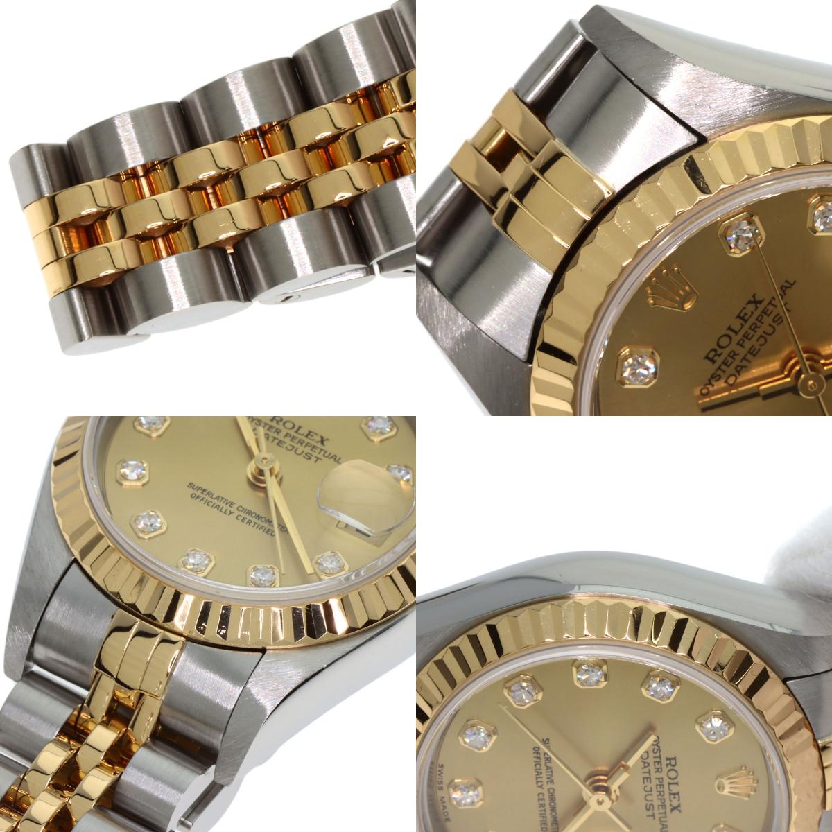 ROLEX DATEJUST 10P Diamond Watches 79173G Stainless Steel/SSxK18YG Ladies