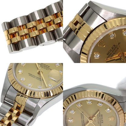 ROLEX DATEJUST 10P Diamond Watches 79173G Stainless Steel/SSxK18YG Ladies