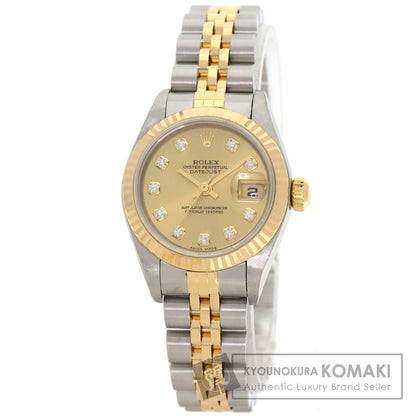 ROLEX DATEJUST 10P Diamond Watches 79173G Stainless Steel/SSxK18YG Ladies