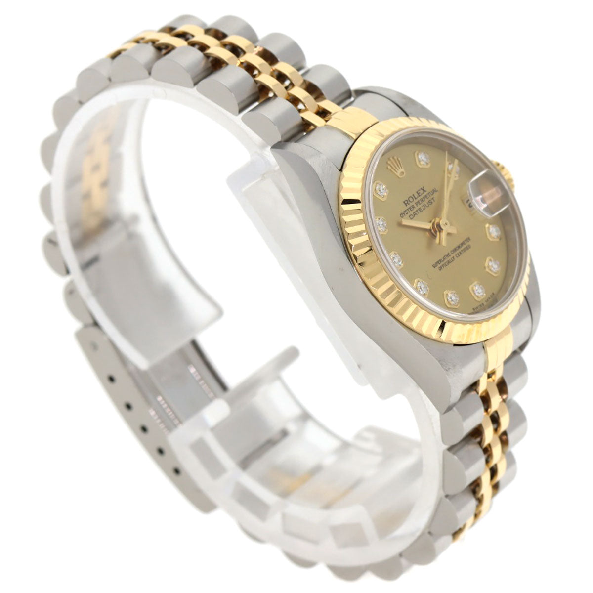 ROLEX DATEJUST 10P Diamond Watches 79173G Stainless Steel/SSxK18YG Ladies