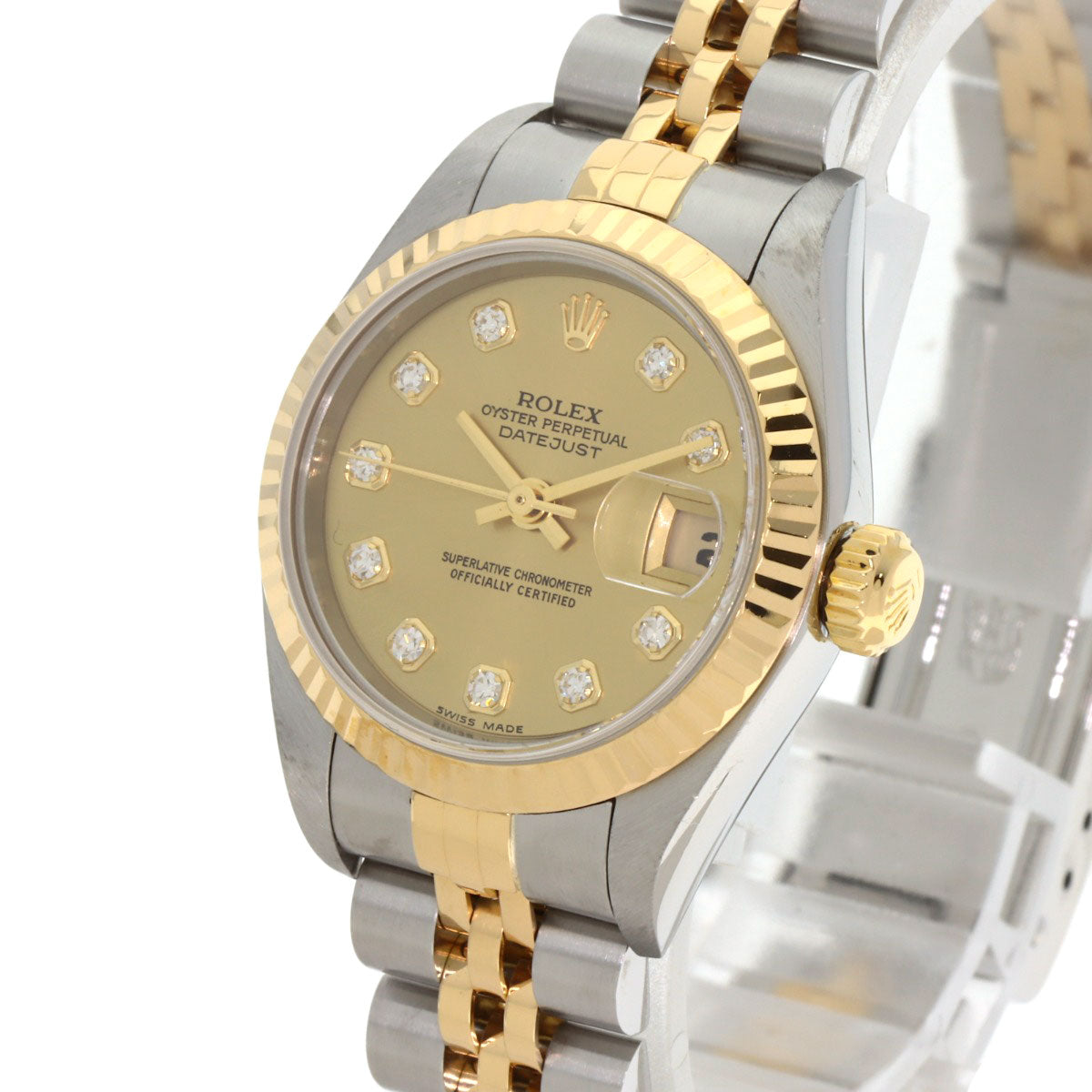 ROLEX DATEJUST 10P Diamond Watches 79173G Stainless Steel/SSxK18YG Ladies