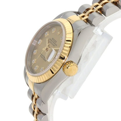 ROLEX DATEJUST 10P Diamond Watches 79173G Stainless Steel/SSxK18YG Ladies