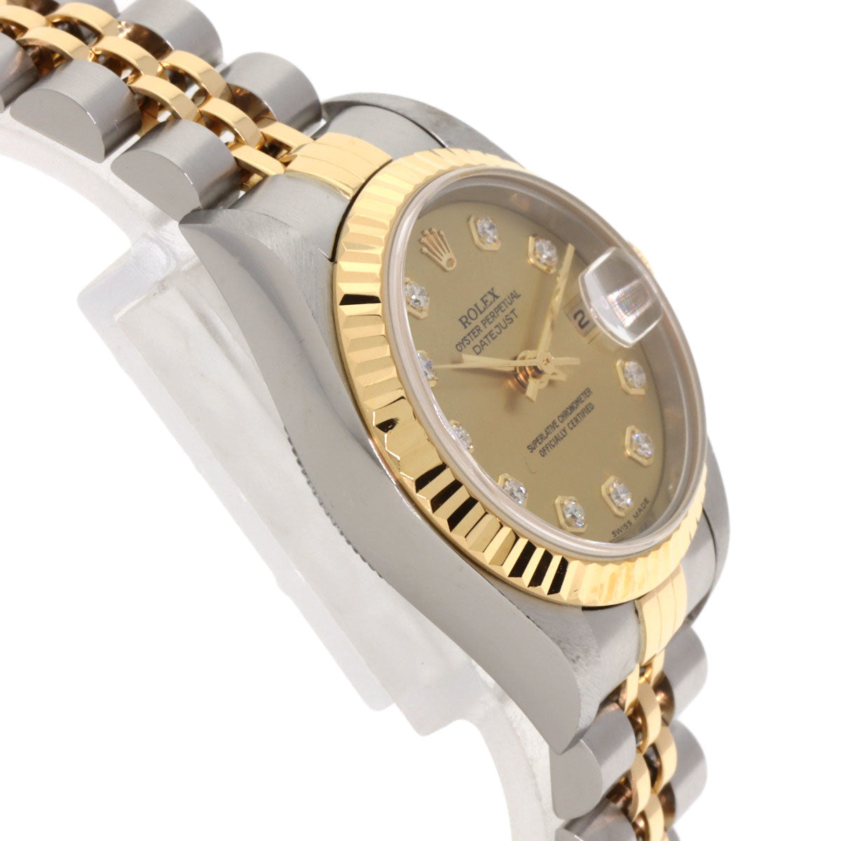 ROLEX DATEJUST 10P Diamond Watches 79173G Stainless Steel/SSxK18YG Ladies