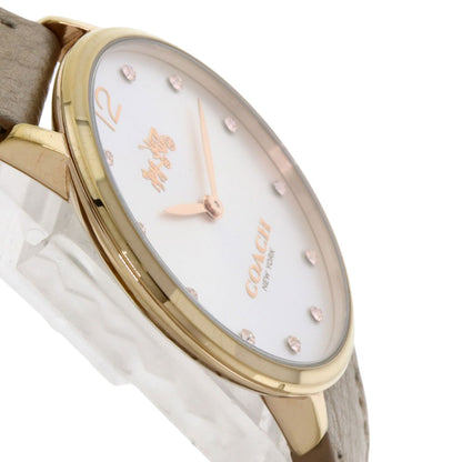 COACH Round face Watches CA.110.7.34.1354 Gold Plated/Leather Ladies