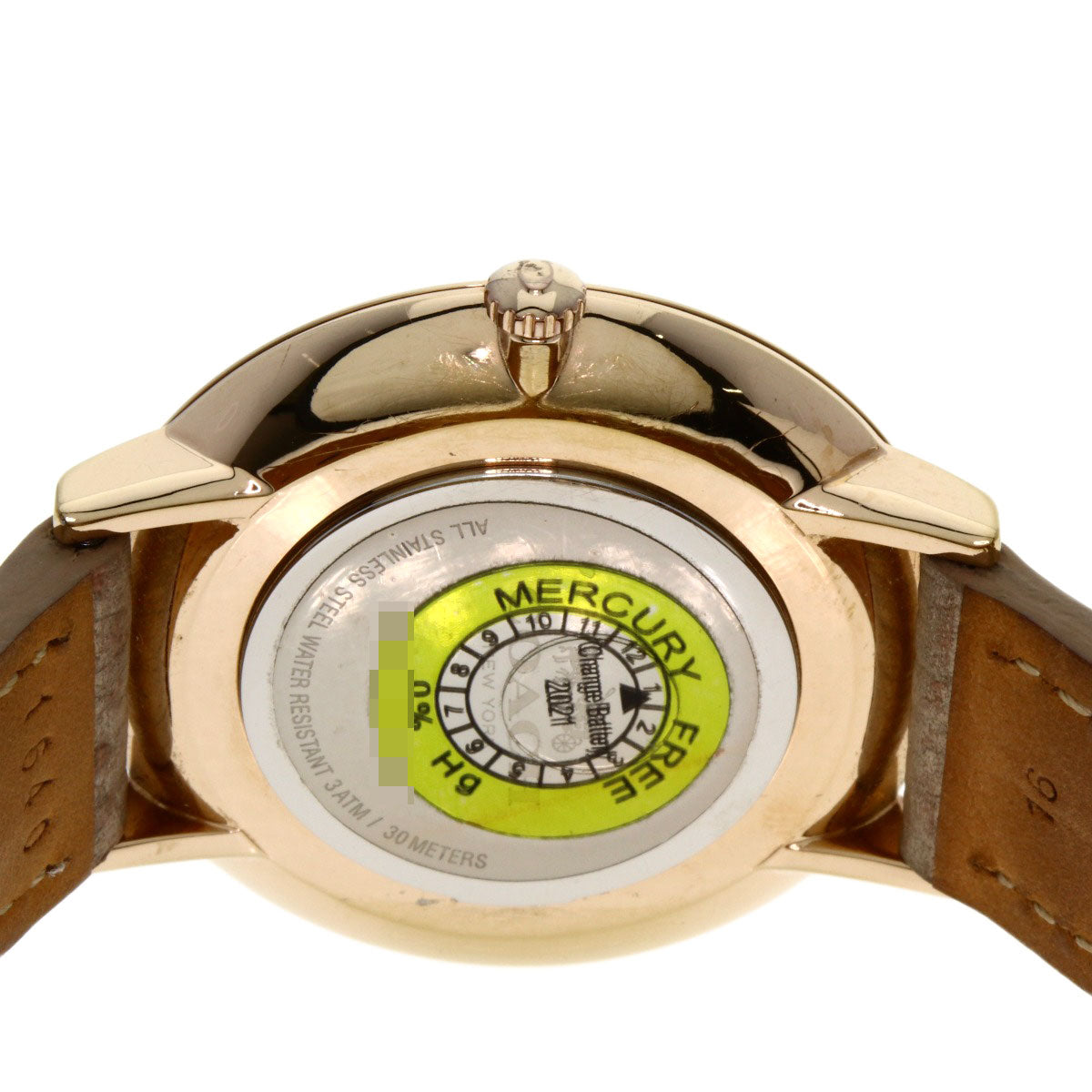 COACH Round face Watches CA.110.7.34.1354 Gold Plated/Leather Ladies