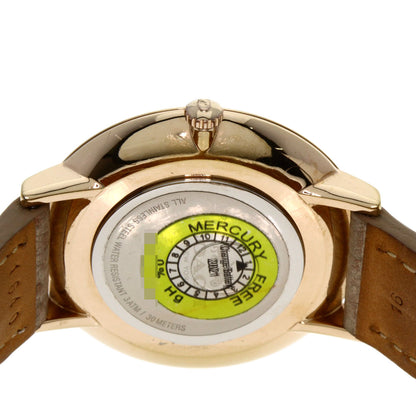COACH Round face Watches CA.110.7.34.1354 Gold Plated/Leather Ladies