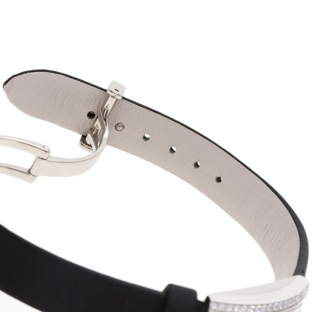 HARRY WINSTON Avenue C Mini Watches AVCQHM16WW024 K18 White Gold/Leather x Satin Ladies