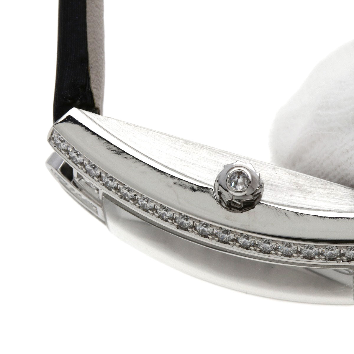 HARRY WINSTON Avenue C Mini Watches AVCQHM16WW024 K18 White Gold/Leather x Satin Ladies