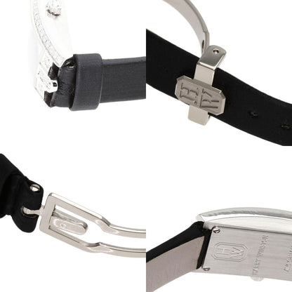 HARRY WINSTON Avenue C Mini Watches AVCQHM16WW024 K18 White Gold/Leather x Satin Ladies