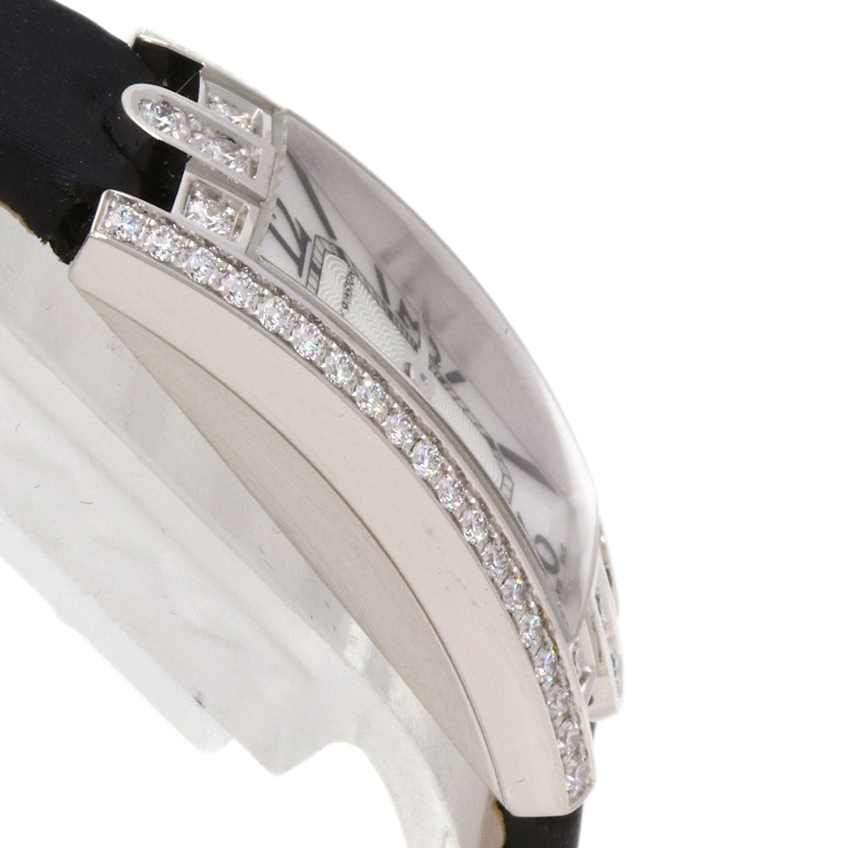 HARRY WINSTON Avenue C Mini Watches AVCQHM16WW024 K18 White Gold/Leather x Satin Ladies