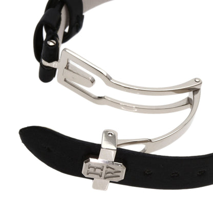 HARRY WINSTON Avenue C Mini Watches AVCQHM16WW024 K18 White Gold/Leather x Satin Ladies